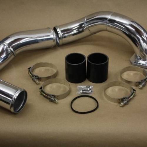 No Limit Fabrication - No Limit Fabrication 6.4 Coldside Kit 08-10 Ford Super Duty Power Stroke Raw Aluminum - 64RACSK