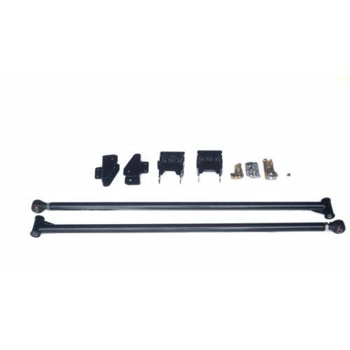 No Limit Fabrication - No Limit Fabrication Premium 2.0 Inch Diameter Traction Bars Black Semi Gloss Powder Coat for 05-20 Ford Superduty Short Bed with 4.5 Inch Per Axle - PTBSB45