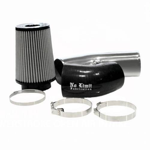 No Limit Fabrication - No Limit Fabrication 6.7 Powerstroke Cold Air Intake Black Dry Filter - 67CAIBD20