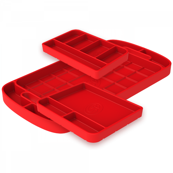 S&B Filters - S&B Tool Tray Silicone 3 Piece Set Color Red - 80-1001