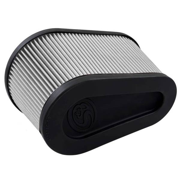 S&B Filters - S&B Air Filter For Intake Kits 75-5136 / 75-5136D Dry Extendable White - KF-1076D