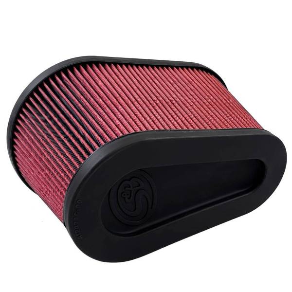S&B Filters - S&B Air Filter For Intake Kits 75-5136 / 75-5136D Oiled Cotton Cleanable Red - KF-1076