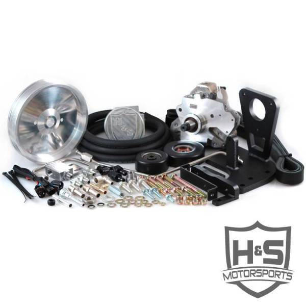 H&S Motorsports LLC - H&S Motorsports LLC 11-16 GM Duramax 6.6 Dual High Pressure Fuel Kit Raw Aluminum - 131001-1