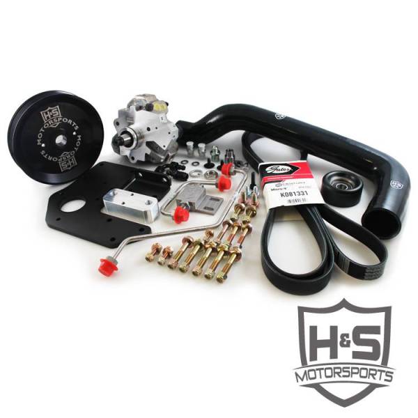 H&S Motorsports LLC - H&S Motorsports LLC 04.5-07 Dodge Cummins 5.9 Dual High Pressure Fuel Kit Raw Aluminum - 451003-1