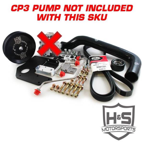 H&S Motorsports LLC - H&S Motorsports LLC 04.5-07 Dodge Cummins 5.9 Dual High Pressure Fuel Kit Raw Aluminum - 451004-1