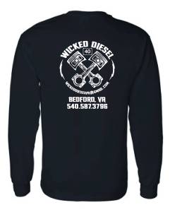 Black Long Sleeve Wicked Diesel T-Shirt - Image 2