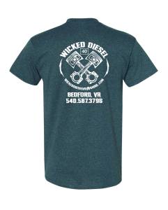 Wicked Diesel - Grey Short Sleeve Wicked Diesel T-Shirt - Image 2