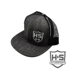 H & S Snapback Flat Brim Hat - Denim Grey