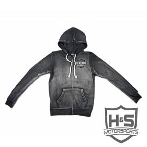 H&S Motorsports - H & S Women's Zip-Up Hoodie - Grey - Size S - Image 1