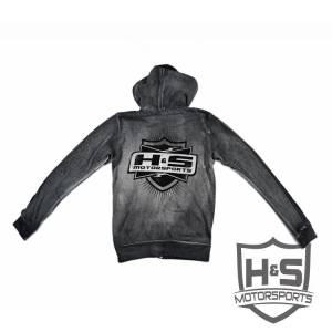 H&S Motorsports - H & S Women's Zip-Up Hoodie - Grey - Size S - Image 2