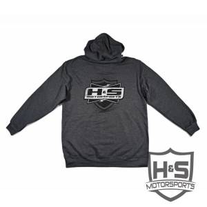 H&S Motorsports - H & S Men's "Retro" Zip-Up Hoodie - Grey - Size M - Image 2