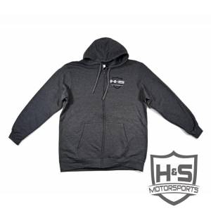 H & S Men's "Retro" Zip-Up Hoodie - Grey - Size XXL