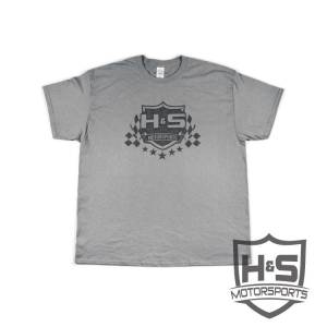 H & S "Retro" T-Shirt - Grey - Size L