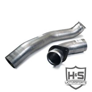 H & S 08-10 Ford 6.4L Single Turbo Downpipe
