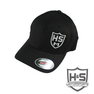 Shop By Part - Gear & Apparel - H&S Motorsports - H & S FlexFit "Shield" Hat - Black - Size S-M