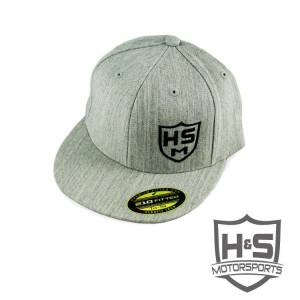 H & S Fitted "Shield" Hat - Light Grey - Size 7 1/4" - 7 5/8" (L/XL)