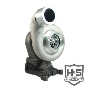 H&S Motorsports - H & S 11-16 Ford 6.7L Turbo Kit  (Made to Order) - Turbine Housing Spool, Raw Steel Pipe Finish - Image 3