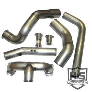 H&S Motorsports - H & S 11-16 Ford 6.7L Turbo Kit  (Made to Order) - Turbine Housing Spool, Raw Steel Pipe Finish - Image 4