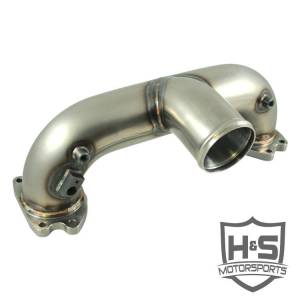 H&S Motorsports - H & S 11-16 Ford 6.7L Turbo Kit  (Made to Order) - Turbine Housing Spool, Raw Steel Pipe Finish - Image 6