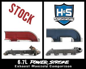 H&S Motorsports - H & S 11-16 Ford 6.7L Turbo Kit  (Made to Order) - Turbine Housing Spool, Raw Steel Pipe Finish - Image 8