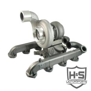 H&S Motorsports - H & S 11-16 Ford 6.7L Turbo Kit  (Made to Order) - Turbine Housing Spool, Textured Black Powdercoat Pipe Finish - Image 2