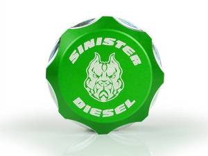 Sinister Diesel Billet Fuel Plug / Cap for 13-18 Dodge / Ram 6.7 Cummins (Green) SD-FP-6.7C-GRN