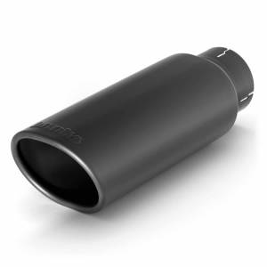 Exhaust - Exhaust Tips - Banks Power - Banks Power Tailpipe Tip Kit Ob Round Angle Cut Black 3 Inch Tube 3.75 X 4.5 X 11.5 inch 52909