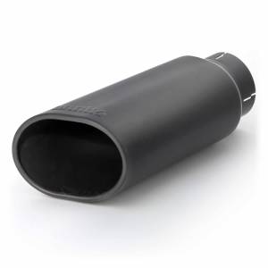 Exhaust - Exhaust Tips - Banks Power - Banks Power Tailpipe Tip Ob Round Slash Cut Black 3.5 Inch Tube 4.38 X 5.25 X 13.38 inch 52919