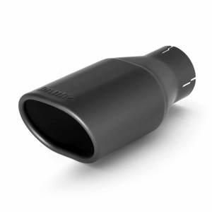 Exhaust - Exhaust Tips - Banks Power - Banks Power Tailpipe Tip Kit Ob Round Angle Cut Black 2.5 Inch Tube 3.13 X 3.75 X 9 inch 52901