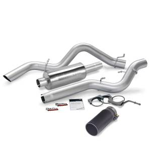 Banks Power Monster Exhaust System Single Exit Black Round Tip 06-07 Chevy 6.6L ECSB 48938-b