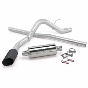 Banks Power Monster Exhaust System Single Exit Black Ob Round Tip 04-08 Ford F-150 and Lincoln-Mark LT SCLB-ECMB 48741-B