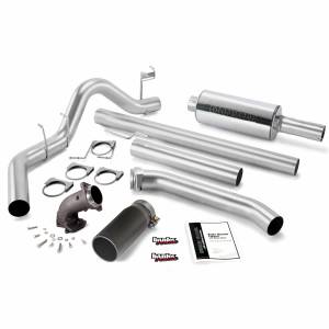 Banks Power - Banks Power Monster Exhaust System W/Power Elbow Single Exit Black Round Tip 98-02 Dodge 5.9L Extended Cab 48638-B