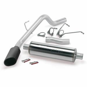 Banks Power Monster Exhaust System Single Exit Black Ob Round Tip 08 Dodge 5.7L Hemi 1500 SCSB/CCSB/CCLB 48579-B