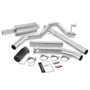 Banks Power Monster Exhaust System Single Exit Black Round Tip 98-02 Dodge 5.9L Extended Cab 48636-B
