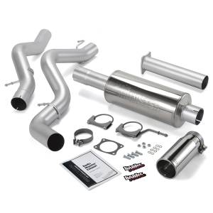 Exhaust - Exhaust Systems - Banks Power - Banks Power Monster Exhaust System Single Exit Chrome Round Tip 06-07 Chevy 6.6L SCLB 48937