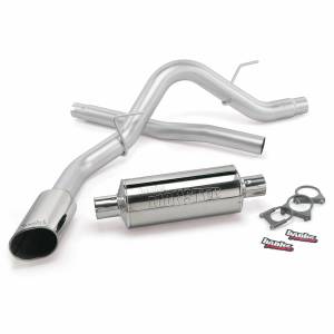 Banks Power Monster Exhaust System Single Exit Chrome Ob Round Tip Ford 6.2L F-150 Raptor 10 ECSB and 11-14 ECSB-CCSB to 48755