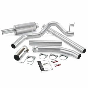 Banks Power Monster Exhaust System Single Exit Chrome Round Tip 98-02 Dodge 5.9L Extended Cab 48636