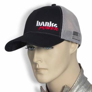 Banks Power - Banks Power Power Hat Twill/Mesh Black/Gray/WhiteRed Curved Bill Flexible Fit 96129 - Image 4