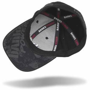 Banks Power - Banks Power Power Hat Premium Fitted Black/Gray Curved Bill Flexible Fit 96127 - Image 3