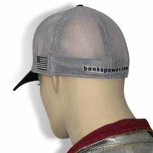 Banks Power - Banks Power Power Hat Twill/Mesh Black/Gray/WhiteRed Curved Bill Flexible Fit 96129 - Image 5