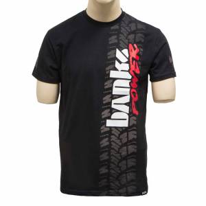 Shop By Part - Gear & Apparel - Banks Power - Banks Power Tire Tread T-Shirt 3X-Large Black 96173
