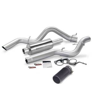 Banks Power Monster Exhaust System Single Exit Black Round Tip 06-07 Chevy 6.6L CCLB 48941-B
