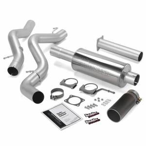 Banks Power Monster Exhaust System Single Exit Black Round Tip 06-07 Chevy 6.6L ECLB 48940-B