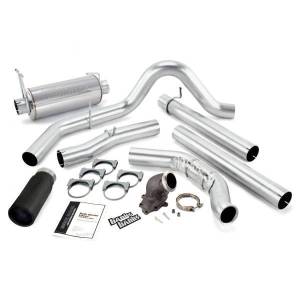 Banks Power Monster Exhaust System W/Power Elbow Single Exit Black Round Tip 99 Ford 7.3L W/Catalytic Converter 48658-B