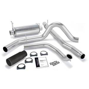 Banks Power Monster Exhaust System Single Exit Black Round Tip 99-03 Ford 7.3L without Catalytic Converter 48656-B