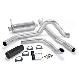 Banks Power Monster Exhaust System Single Exit Black Round Tip 00-03 Ford 7.3L Excursion 48653-B