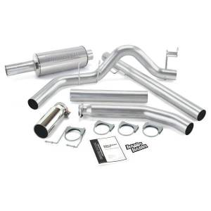 Banks Power Monster Exhaust System Single Exit Black Round Tip 98-02 Dodge 5.9L Extended Cab 48636-B