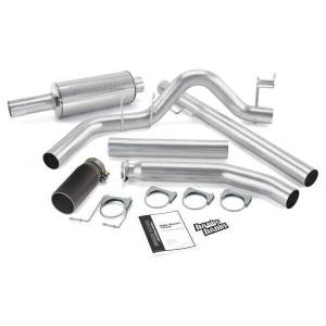 Banks Power Monster Exhaust System Single Exit Black Round Tip 98-02 Dodge 5.9L Standard Cab 48635-B