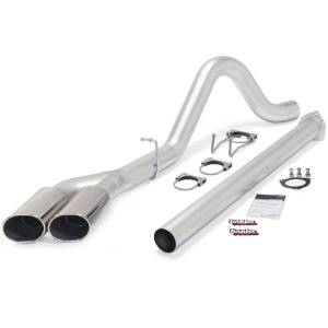 Banks Power Monster Exhaust System Single Exit Dual Chrome Ob Round Tips 11-14 Ford 6.7L F250/F350/450 CCSB-LB 49789