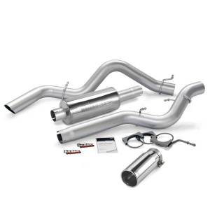 Banks Power Monster Exhaust System Single Exit Chrome Round Tip 06-07 Chevy 6.6L CCLB 48941